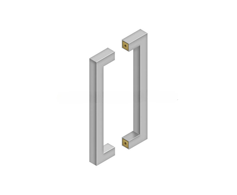 Deltana SSPBB1210U19 12" Contemporary Pulls, Back-to-Back in Paint Black, Brushed Stainless