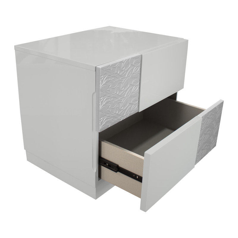 Table de chevet 2 tiroirs Lyset