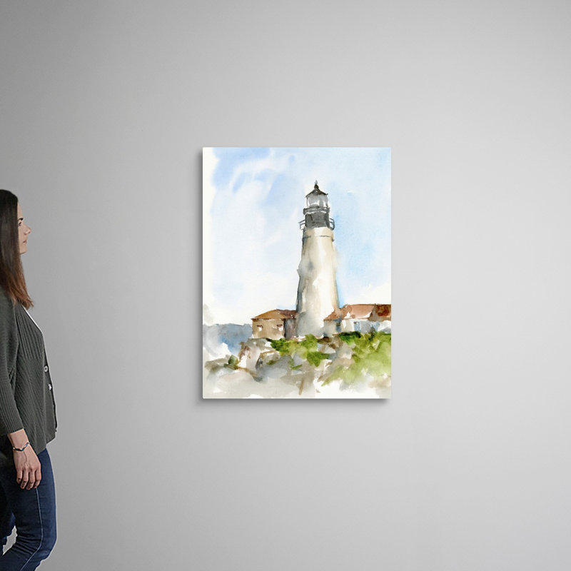 Étude du phare Plein Air II par Ethan Harper - reproduction d'art, H 40 po x l 30 po x P 1,25 po, Toile tendue