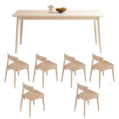 Rock plate table home simple white solid wood