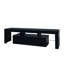 Console de télévision moderne noire 60 à 69 pouces avec 20 lumières DEL et support pour écran de télécommande compatible 20 couleurs