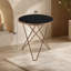 Table d'appoint Celina avec plateau en verre