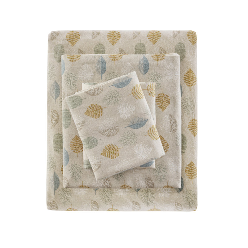 Aqua Dots Twin Cotton Flannel Sheet Set