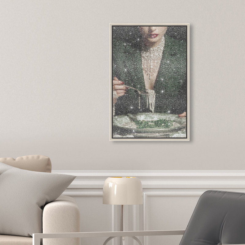 Forest Feast Canvas Fashion Print by Oliver Gal, Black Frame, 10 x 15, 55"H x 37"W, Silver Floater Frame