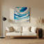 Aquarelle, paysage, 14, art mural en métal vert-787673685