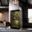 Two Door Brown Glass Display Cabinet, 4 Shelves, Lights, 12 Color Options Remote Control, 5Mm Tempered Glass, Solid Wood, 63H X 31.78L 14.6W Brown, Battery