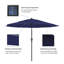 Parasol de marché éclairé 10 pi Shelyn-1415505170