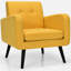 Upholstered Linen Blend Accent Chair-479737141