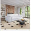 Canapé modulaire modulaire rembourré en duvet modulaire 80 po pour salon, coussin