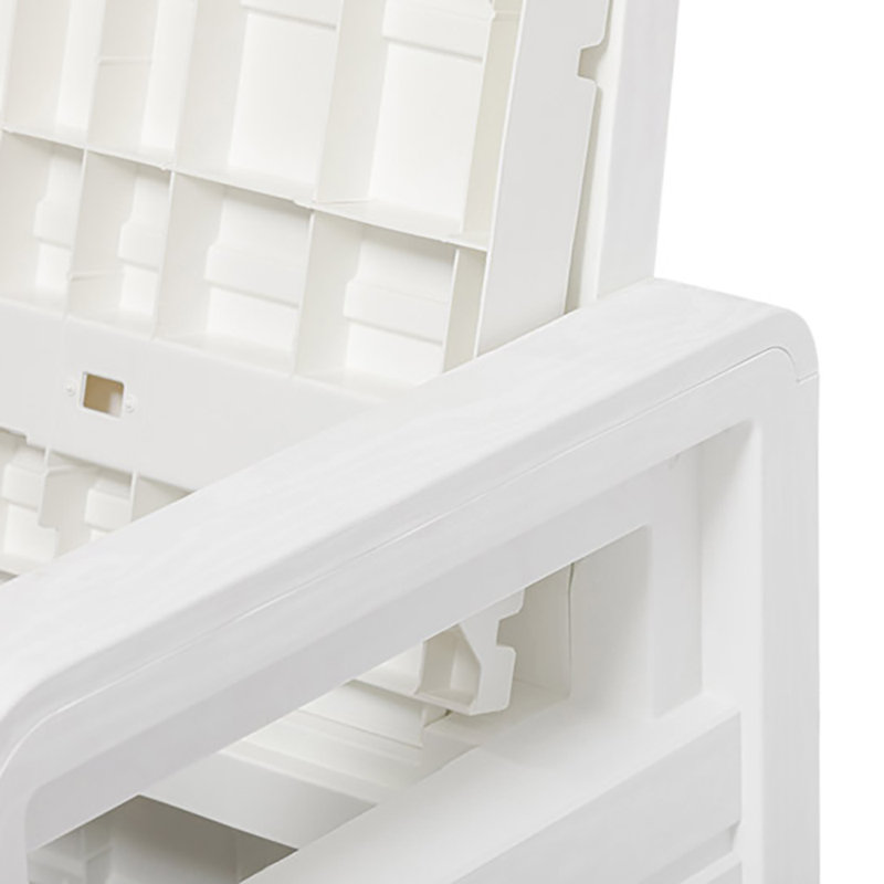White Resin Outdoor Storage Bench with Lockable Lid