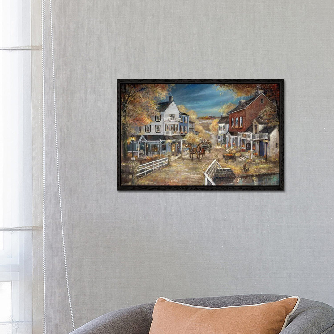 Harvest Village von Ruane Manning - Galerie-verpackte Leinwand Giclée auf Leinwand