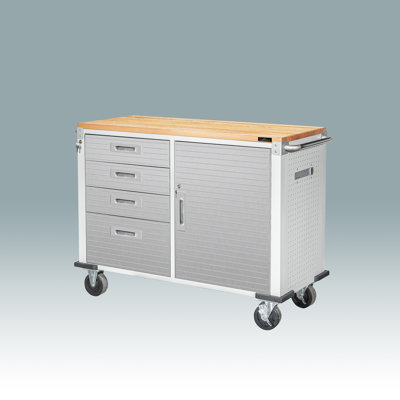 48” Wide Rolling Workbench Cabinet, Granite