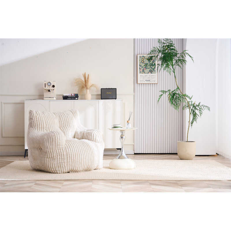 Fauteuil à billes 010-Soft Velvetoy, Beige