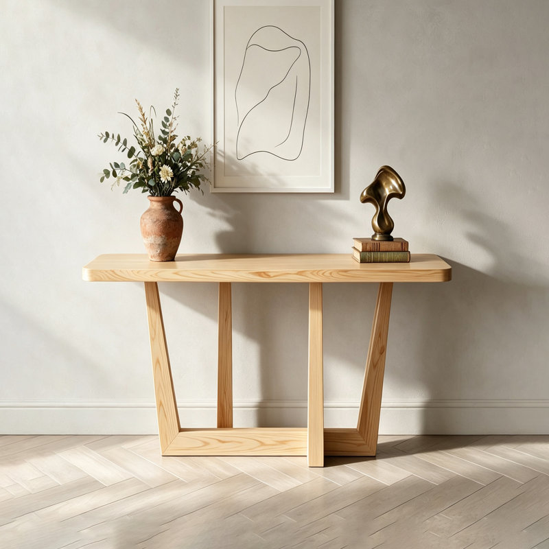 Aquilina, H 29,53 po x l 55,12 po x P 13,78 po, Bois naturel