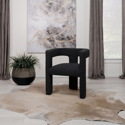 Chaise d'appoint rembourrée Slater Boucle