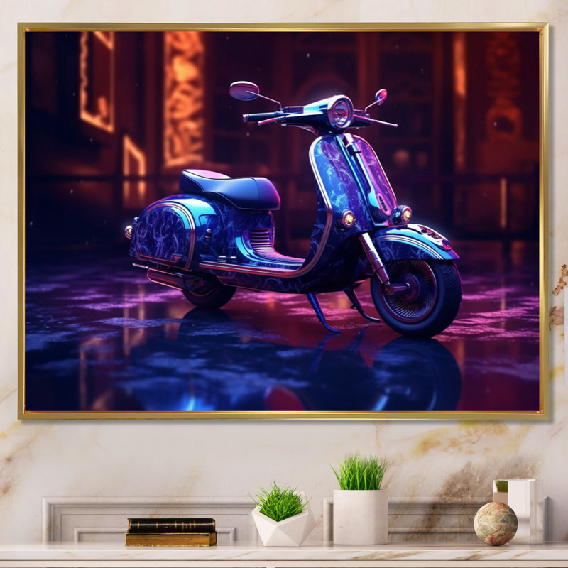 Scooter City Rides III, Cadre flottant doré, H 30 po x l 40 po x P 1,5 po