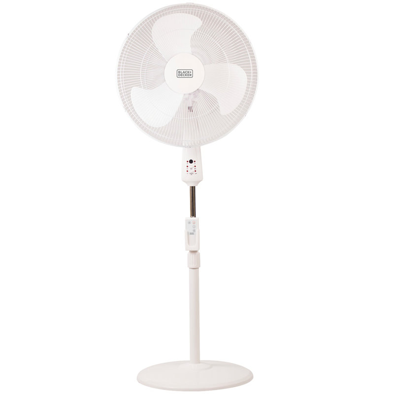 Ventilateur de plancher oscillant 18 po, Blanc