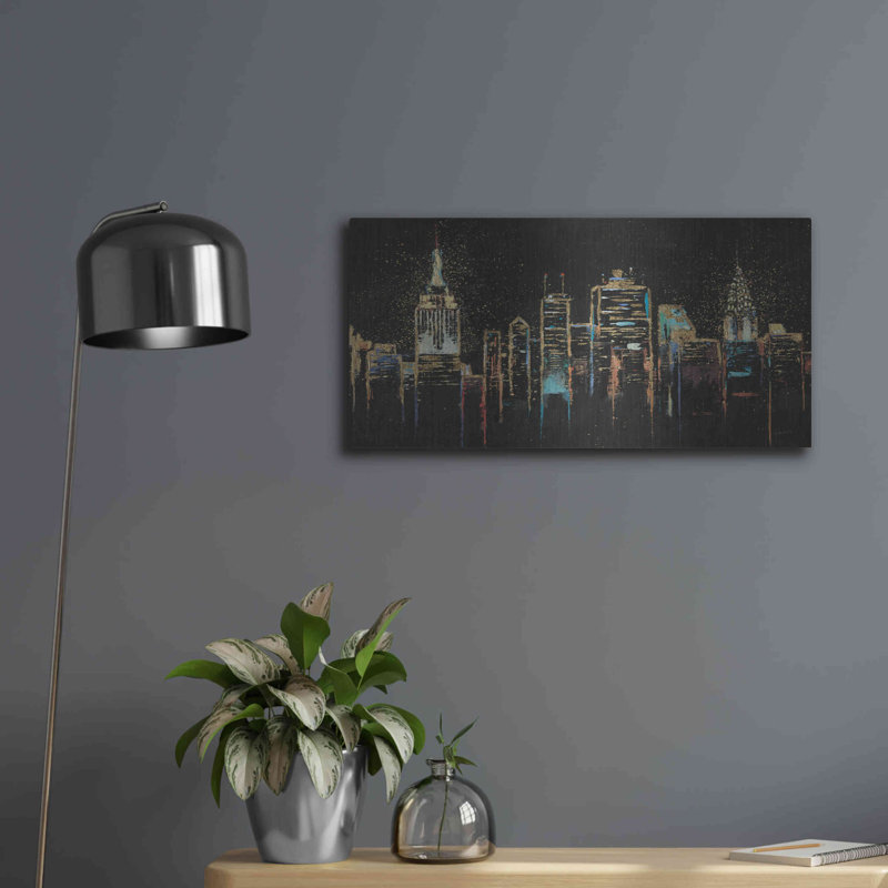 «Cityscape» par James Wiens, art mural en métal, H 12 po x l 24 po