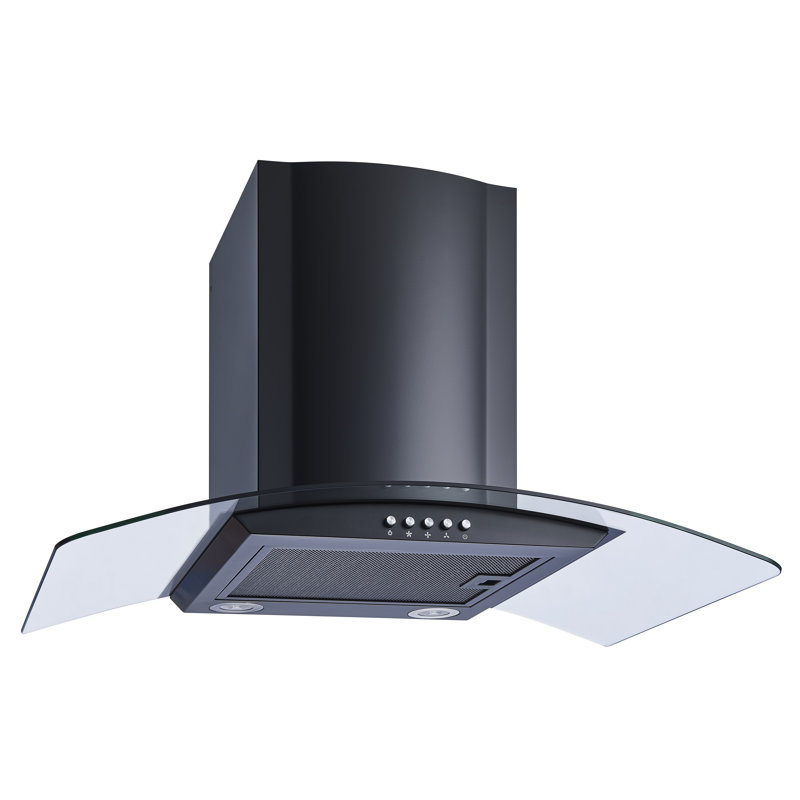 W101C Series 30" 400 CFM Convertible Wall Mount Range Hood, Black