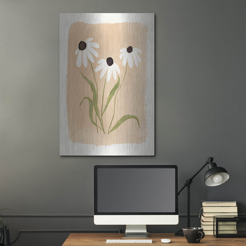 Art mural en métal luxueux «Meadow Treasures 2» par Katrina Pete, 24 po x 36 po