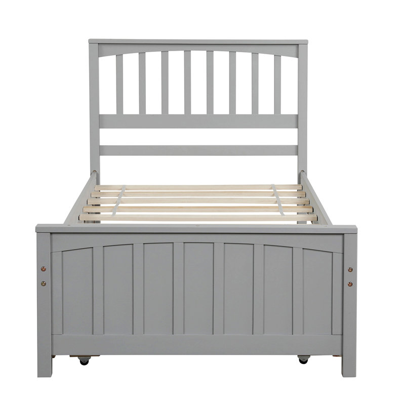 Canapé-lit convertible double 2-en-1, canapé-lit rabattable, Gris, Bois manufacturé