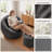 39.4" Grey Wide Oversized Bouclé Barrel Chair with Ottoman and Lumbar Pillow, Foam-Filled Comfy Lounge Chair for Living Room and Bedroom