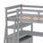 Evo 2 Drawer Loft Bed with Built-in Desk and Shelves-909714331-921547986