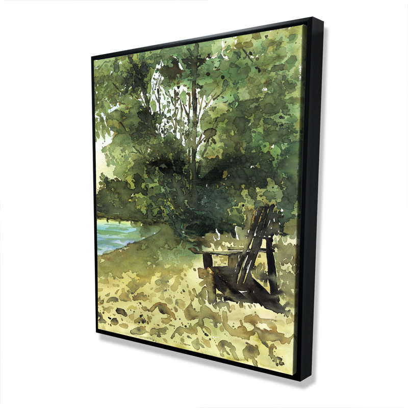 «Day at the Lake», décorations sur toile encadrées, paysages bleus