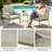 Padova 3-Piece Metal Frame Outdoor Conversation Set with Thick Cushions