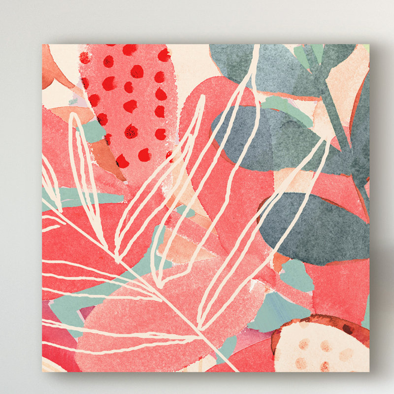 « tropical assemblage iv », impression sur toile tendue, H 18 po x l 18 po x P 2 po