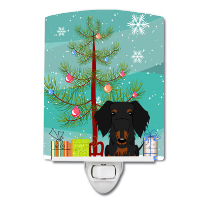 Christmas Tree and Beagle Ceramic Night Light