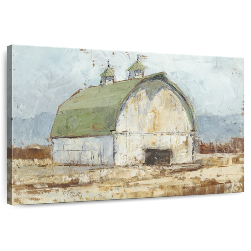 Lilie Whitewashed Barn II, 32" H x 48" W