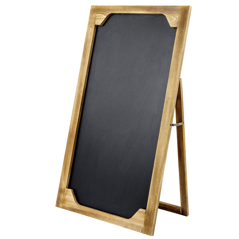 Tableau noir sur pied en bois massif