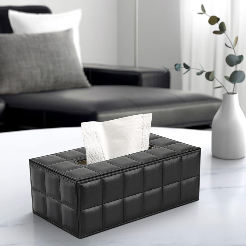 Tissue Box Cover, Black