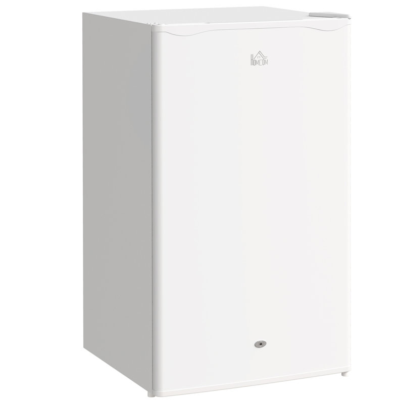 Brayden Studio 0.1m³ L Freestanding Mini Fridge with Freezer, White