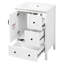 Meuble-lavabo de salle de bain blanc rétro 24 po avec lavabo intégré en céramique, rangement à fermeture douce et plusieurs tiroirs, matériau ouvert de 24 po et nécessitant peu d'entretien pour faciliter l'installation-556247409