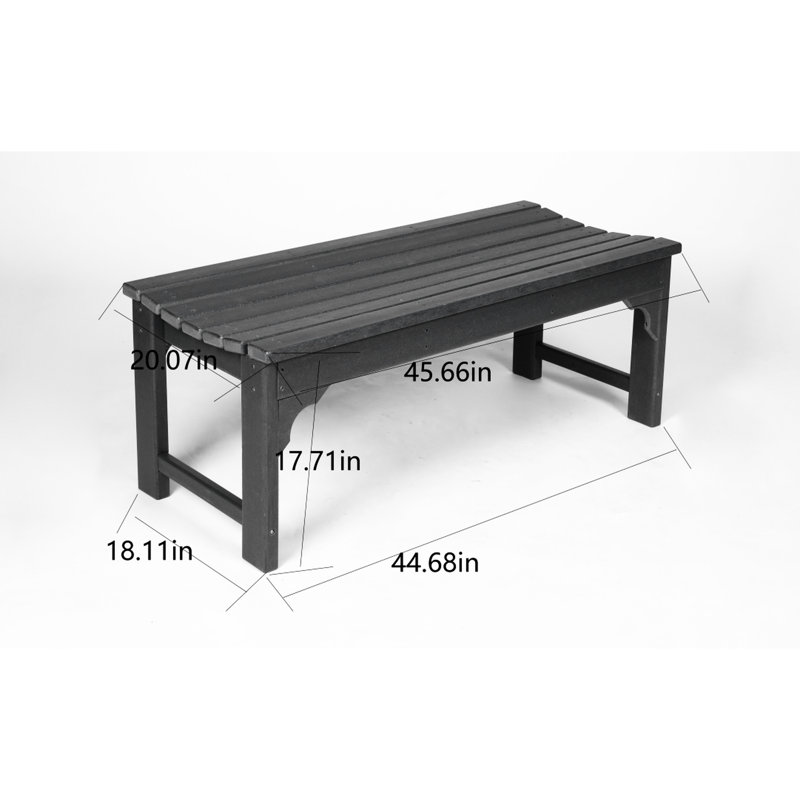 Banc de cour arrière en gris - résistant aux intempéries, protégé, capacité de 500 lb, balcon relaxant, bistro charmant, Gris