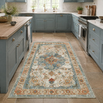 Boho Area Rug Machine Washable Floor Carpet 120x180cm