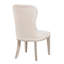 Ensemble de 2 chaises d'appoint à oreilles Lofi, polyester ivoire, bois gris clair
