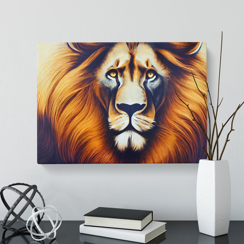 Stunning Lion - Wrapped Canvas