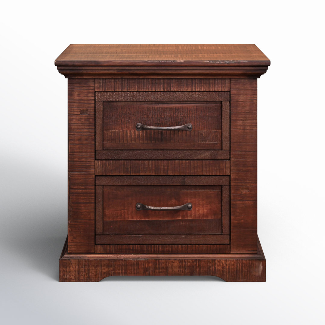 Dumbleton 2 Drawer Nightstand in Brown Millwood Pines