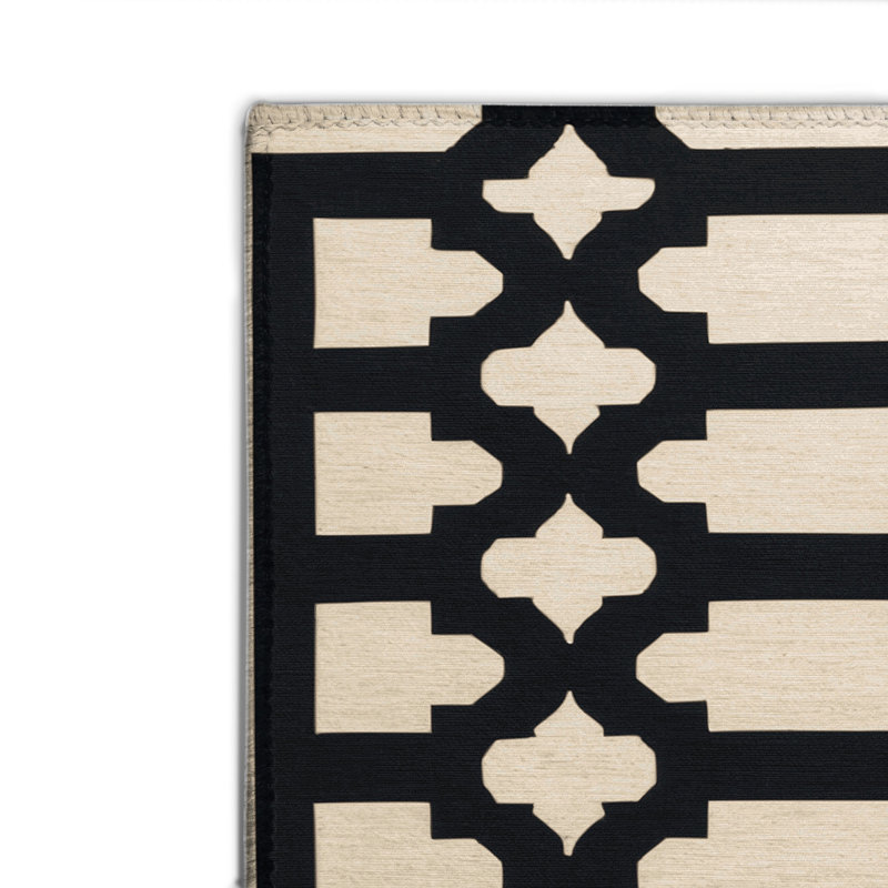 Tapis gris intérieur et extérieur Trellis, Rectangulaire 2 pi x 3 pi