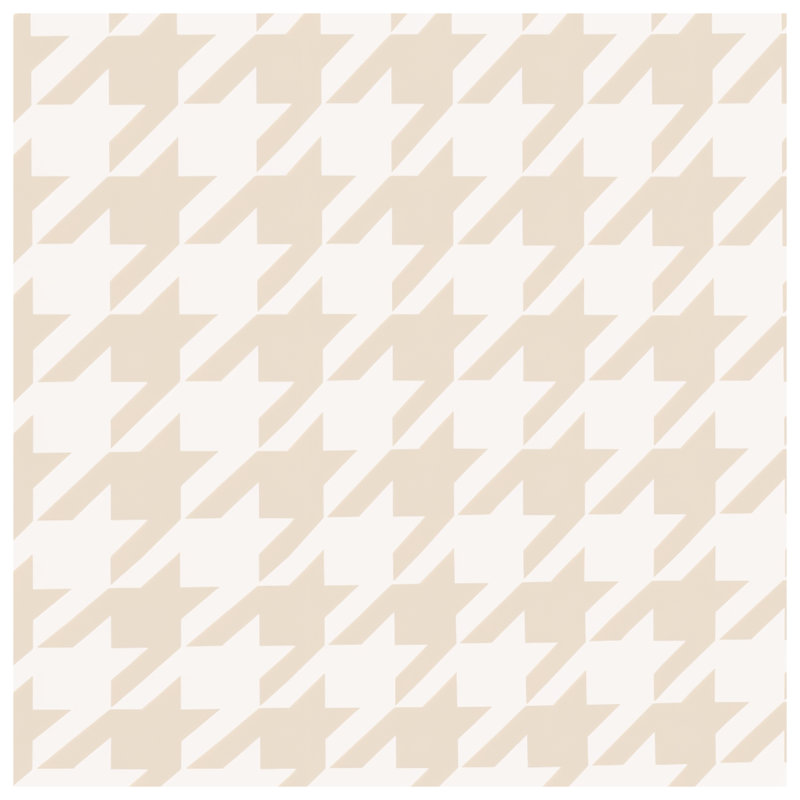 Beige Houndstooth Pattern Blankets, 50in W x 60in H