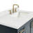 Freitas 36'' Solid Wood Single Bathroom Vanity in Midnight Blue with 1.5'' Carrara White Quartz Top, Right Offset, Rectangle Sink-968581545-968581544-968582715
