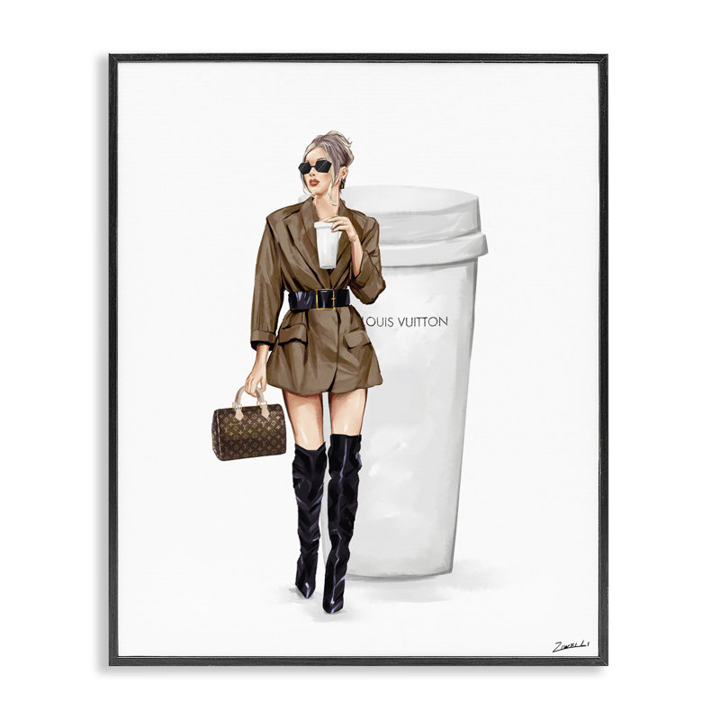 Art chic et giclée par Ziwei Li, H 30 po x l 24 po, Giclée encadrée noir minuit