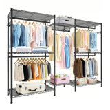 Heavy Duty Freestanding Garment Rack with Adjustable Shelves and Rails