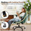 Chaise de bureau rembourrée à haut dossier avec coussin lombaire-121543596