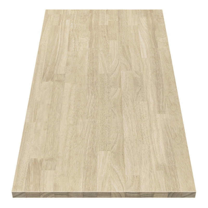 Comptoir de boucher en bois massif H banc Hevea, H 1,5 po x l 25 po x P 96 po