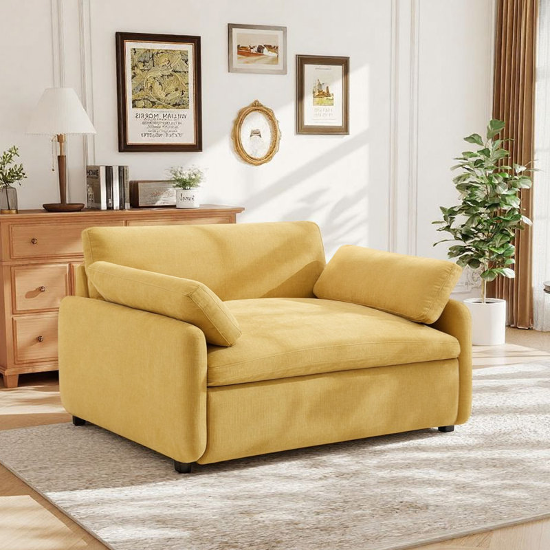 Fauteuil d'appoint 50 po, Jaune