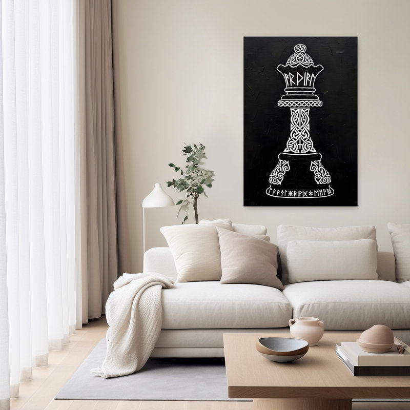 Runic Celtic Queen Gothic Abstract Contemporary Architecture Wall Art Print 1 Piece Wrapped Canvas Wall Art